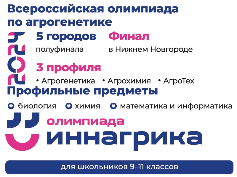 Всероссийская олимпиада по агрогенетике для школьников 9-11 классов «Иннагрика».